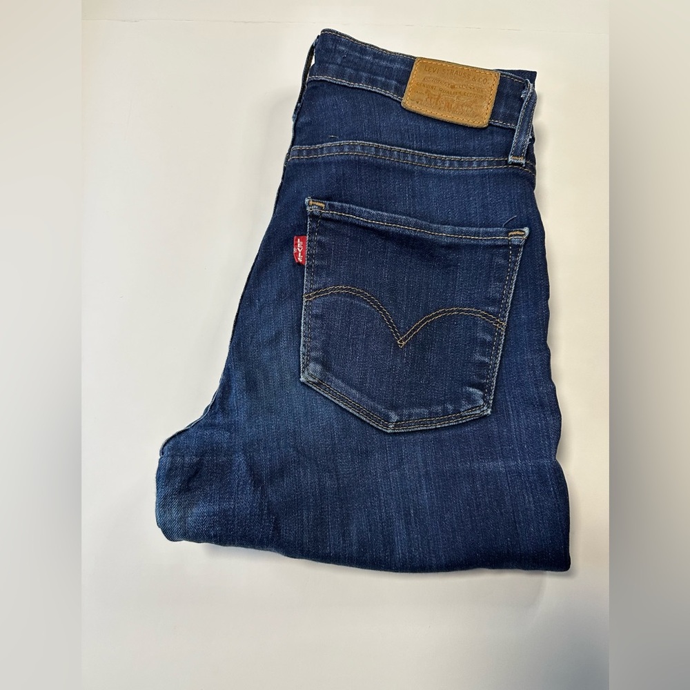Levi's big E highrise skinny size 26 navy blue slim fit jeans